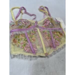NWT Love and Lemons GORGEOUS Floral Frenzy Vibrant Bustier XXS